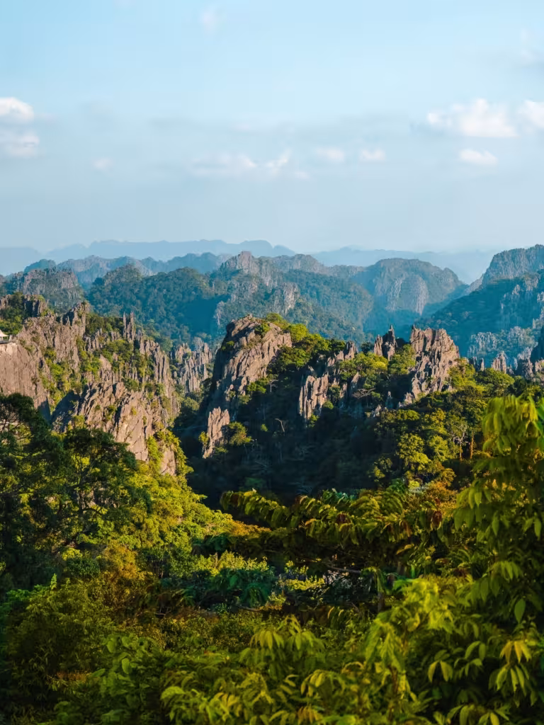 Thakhek Loop views on the mountain