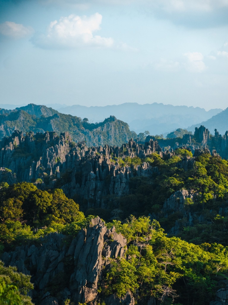 Thakhek Loop views on the mountains