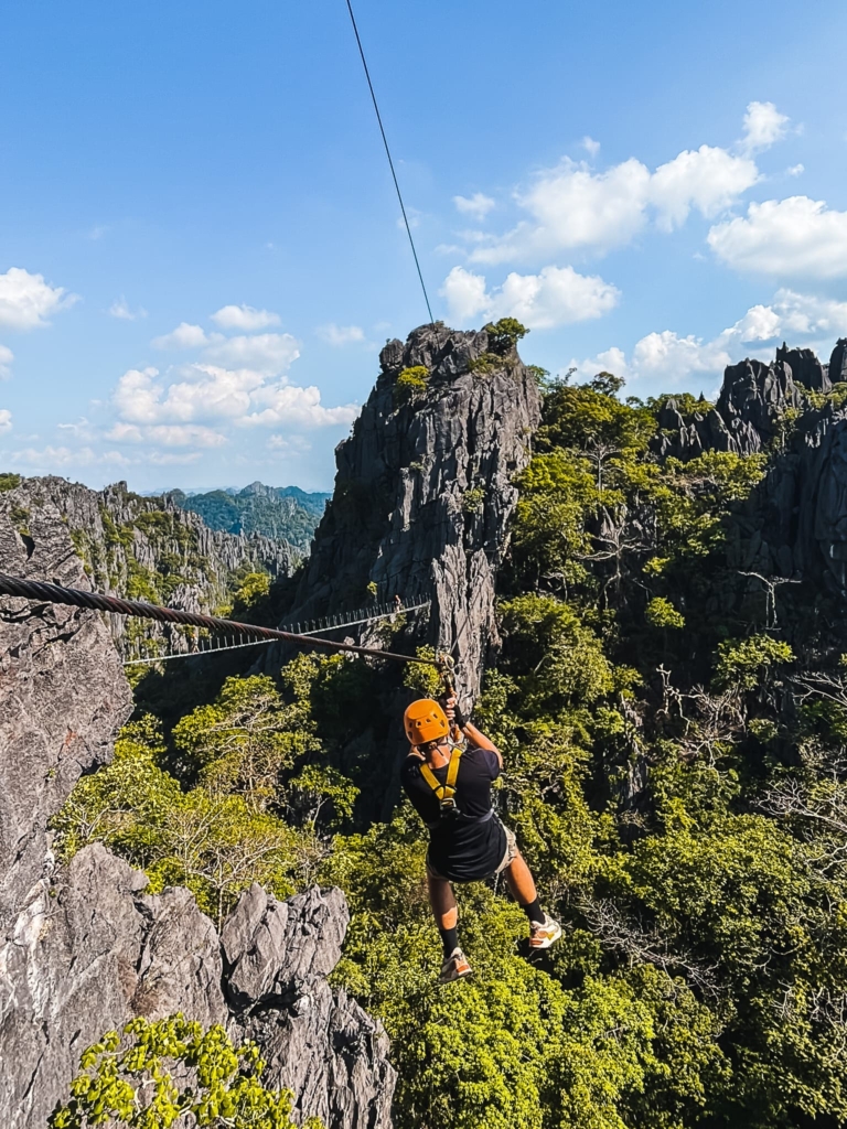 Thakhek Loop ziplining