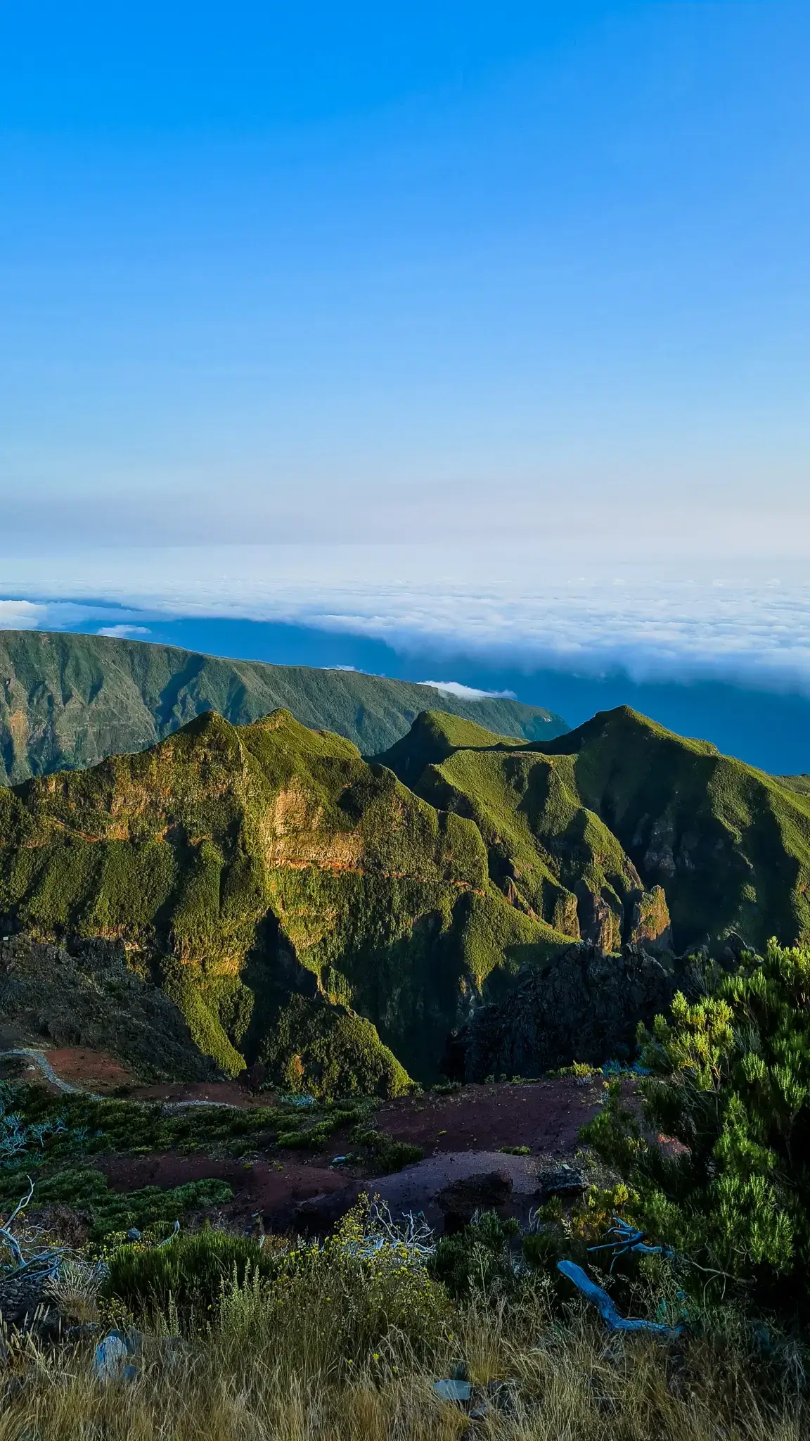 Hoge bergen in Madeira