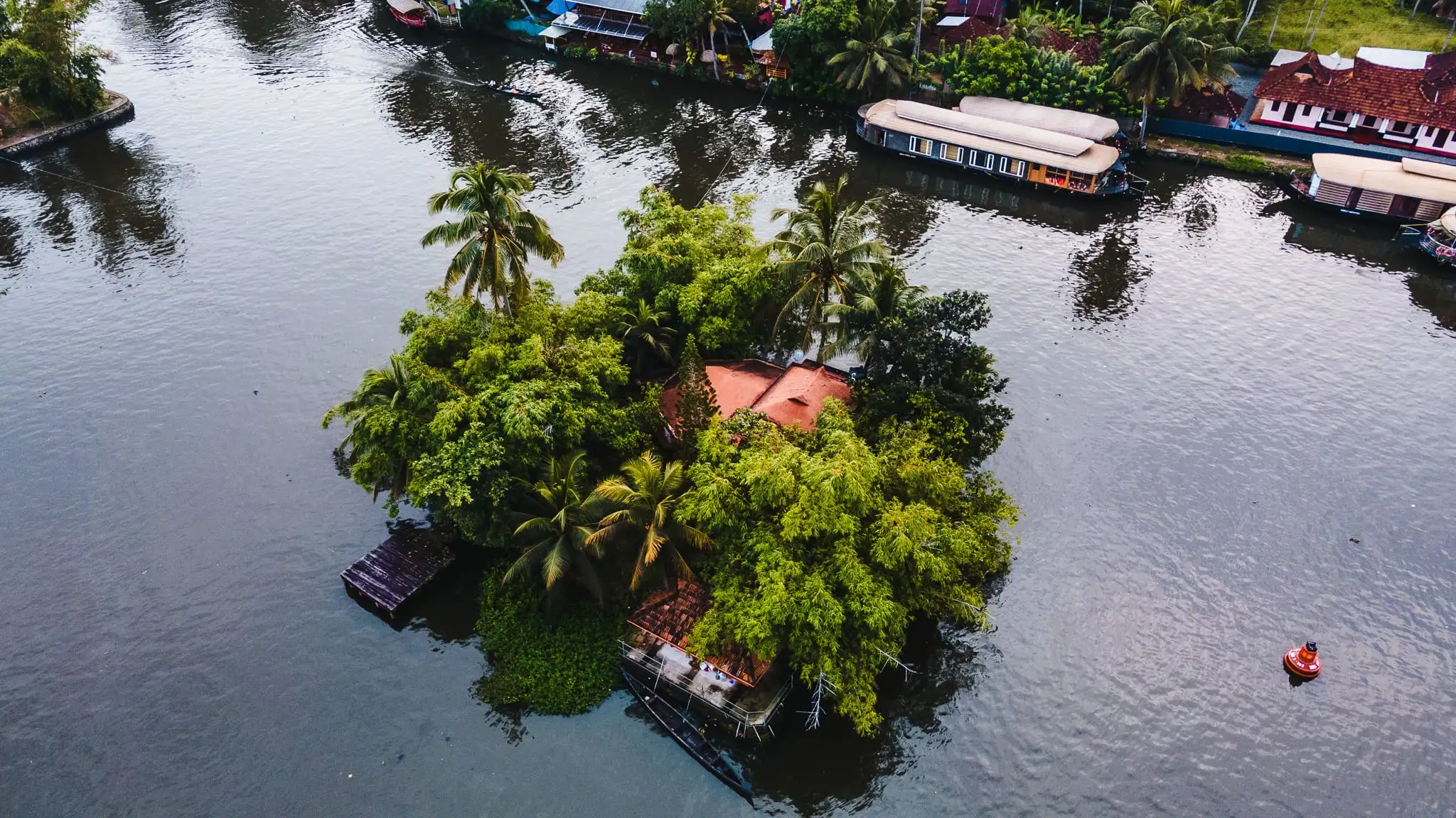 24 uur op de houseboat in Alleppey 3 Alleppey scenery