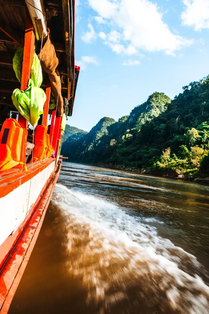 Transportation in Laos 5 Slow boat view